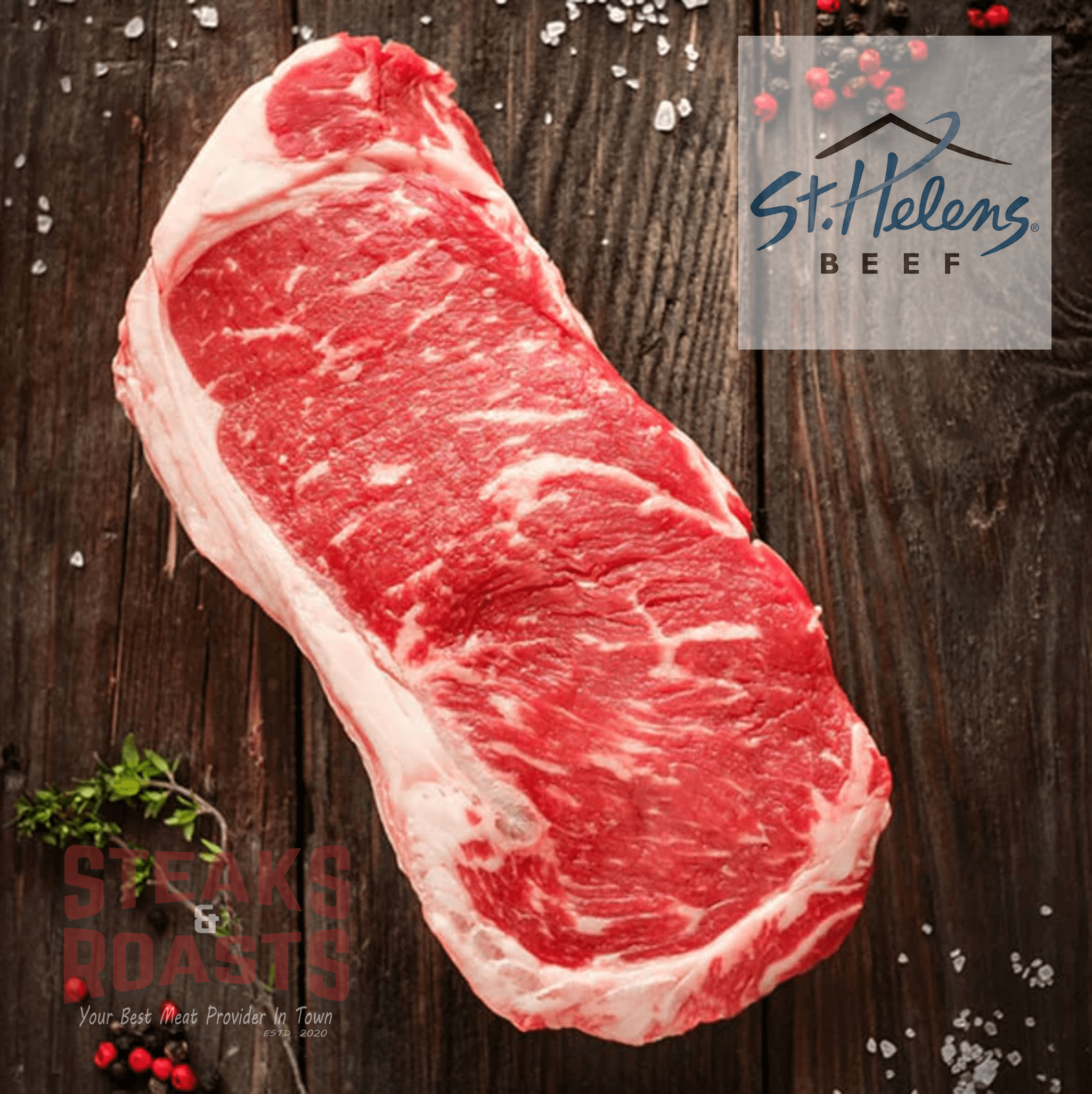 St. Helens® New York Strip Steak, USDA Choice Grade (Grain-fed Beef ...