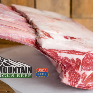 Aged Angus Beef Tomahawk Rack <br> USDA Choice, Corn-fed Beef