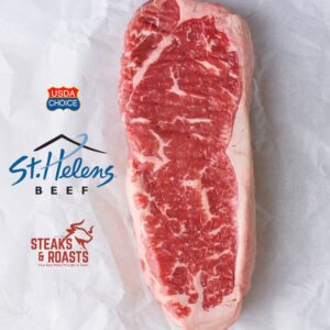 Premium New York Strip Steak, Boneless <br> USDA Choice, Grain-fed Beef