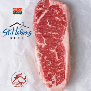 Premium New York Strip Steak, Boneless <br> USDA Choice, Grain-fed Beef